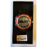 A Mens Ohsen LED Digital and Analog Rubber Band Wrist Watch.