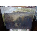 Two Early 20th Century Oil Painting on Canvas; of country scenes, unframed.