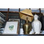 Two Table Lamps & Assorted Pictures and Prints.