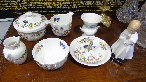 A Large Collection of Aynsley, Royal Doulton, etc to include a cake stand, vases, etc. 22 pieces.
