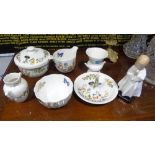 A Large Collection of Aynsley, Royal Doulton, etc to include a cake stand, vases, etc. 22 pieces.