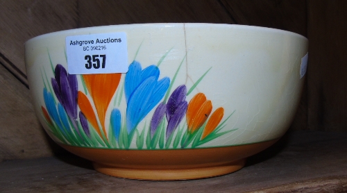 A Clarice Cliff 'Crocus' Pattern Bowl.