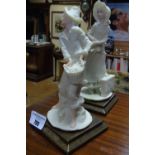 Two Capodimonte Figures of a Boy & Girl.