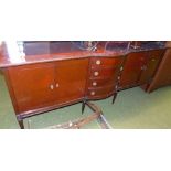 A Large Rossmore Style Wardrobe and a Similar Bow Front Sideboard.