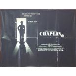 Chaplin Movie Poster, starring Robert Downey Junior, Marisa Tomei and Dan Aykroyd, 1992.