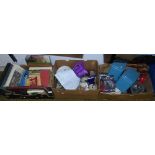 Three Boxes of Assorted Books, Tins, Glass & Pottery (3).