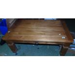 An Assorted Lot to include a pine coffee table, Elna press, a workmate, trouser press, mirror,