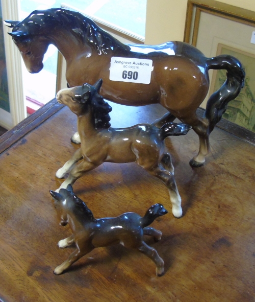 Beswick Figure of a Horse & Two Foals.