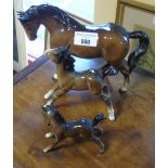 Beswick Figure of a Horse & Two Foals.