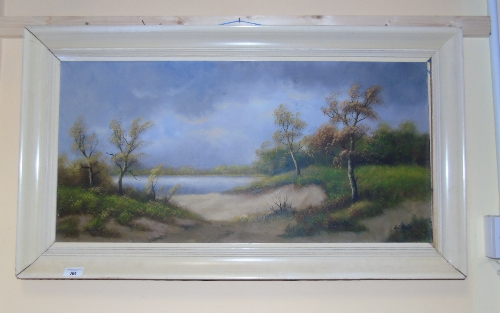 A 20th Century Oil on Canvas of a River Scene.