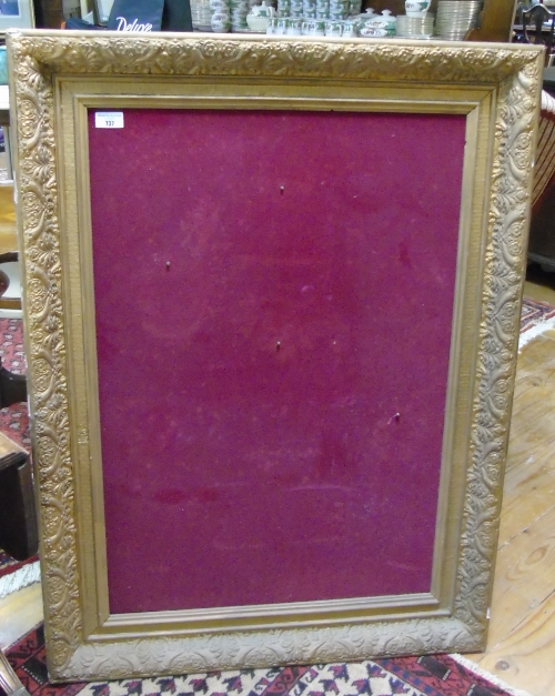A 19th Century Gilt Framed Notice Board .
