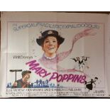 Mary Poppins Movie Poster, starring Julie Andrews and Dick Van Dyke, 1964.