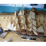 A Model Ship, a Rigged Model of the Cutty Sark. 32ins high x 27ins wide.