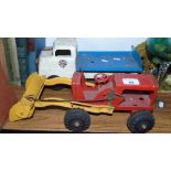 Two Triang Tinplate Toys - Lorry & Digger.