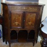A Wonderful Edwardian Rosewood and Inlaid Corner Cabinet with twin doors.