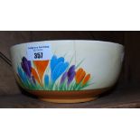 A Clarice Cliff 'Crocus' Pattern Bowl.