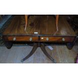A Superb 19th Century Mahogany and Crossbanded Sofa Table; of narrow proportions.