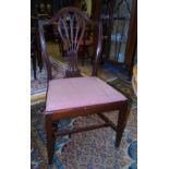 A Pair of Georgian Mahogany Hepplewhite Style Chairs.