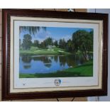 A Limited Edition Print Depicting the 16th Green from the 2004 Ryder Cup after Graeme Baxter, 238/