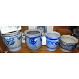 Four Stoneware Pots.