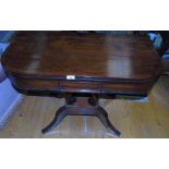 A Wonderful Regency Mahogany Foldover Card Table Circa 1810.