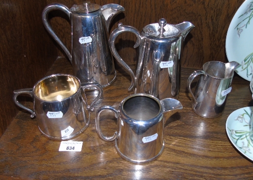 A Hotel Ware Silver-Plated Coffee Pot & Four Further Pieces (5).