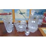 A Quantity of Crystal & Glass, Irish & Continental, 18 Pieces.