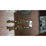 A Small Group of 19th Century and Later Brass Candlesticks.