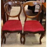 A Pair of 19th Century Balloon Back Chairs.