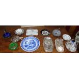 Eight Pieces of Silver-Plate & Four Plates/Saucers.