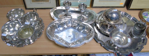 A Lot of Numerous Silver-Plated Items, trays, creamers, etc.