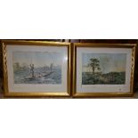 A Set of Six Coloured Prints of Lithographs after T.Baines, Showing 19th Century Scenes of