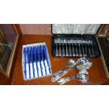 A Large Quantity of Cased and other Silver Plated Flatware.