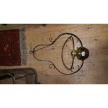 A 19th Century Hanging Oil Light, lacking shade.