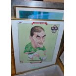 A Manchester United v Newcastle Limited Edition Framed Print; with A Framed & Signed John Aldridge