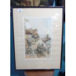 An Limited Edition Print of Lynmouth by R.H Smallridge, signed on the mount in pencil.