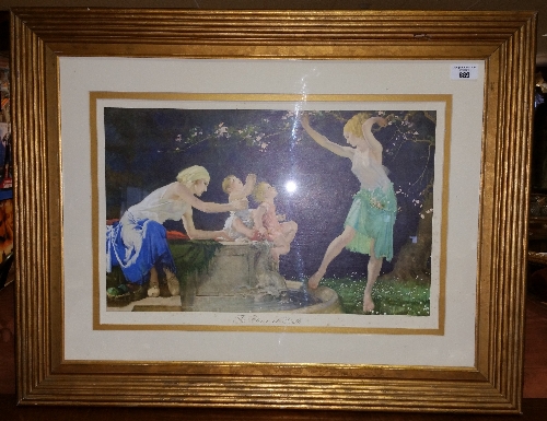 A Chromolithograph after William Russell Flint 'The Bloom of Youth'; published by Pears. Well