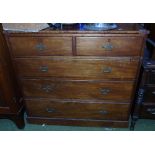 An Early 20th Century Mahogany Chest of Drawers, having two short over three long graduated