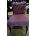 An Early-Mid 19th Century Mahogany and Upholstered Childs Chair.