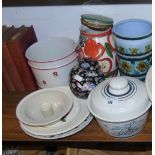 Ceramics to include vases, a Royal Doulton oven dish, etc.