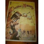 War of the Worlds, Spanish, 27.5X39, In Good Condition.