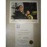 Time Machine Reproduction Lobby Card with Original Signatures and COC, Rod Taylor, Alan Young,