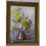 A Lovely 20th Century Oil on Canvas - Still Life of Flowers.