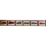 Six Vintage Steam Train Prints, 18.75 x 24.5cm total size (6).