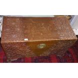 An Early 20th Century Highly Carved Camphorwood Chest, 35in (w).