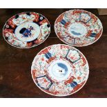 A Pair of 19th Century Chinese Imari Plates and a Further 19th Century Imari Plate (3).