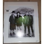U2 - Black & White Limited Edition Photo signed, numbered & blindstamped by photographer Colm Henry.