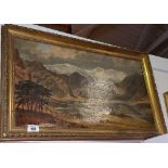 A 19th Century Oil on Canvas of Keswick Lakes.