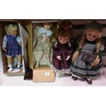 Four Porcelain Dolls.