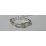 A 9ct Diamond and Cluster Ring.